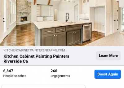 FaceBook Ad leads for Painter in Riverside, CA